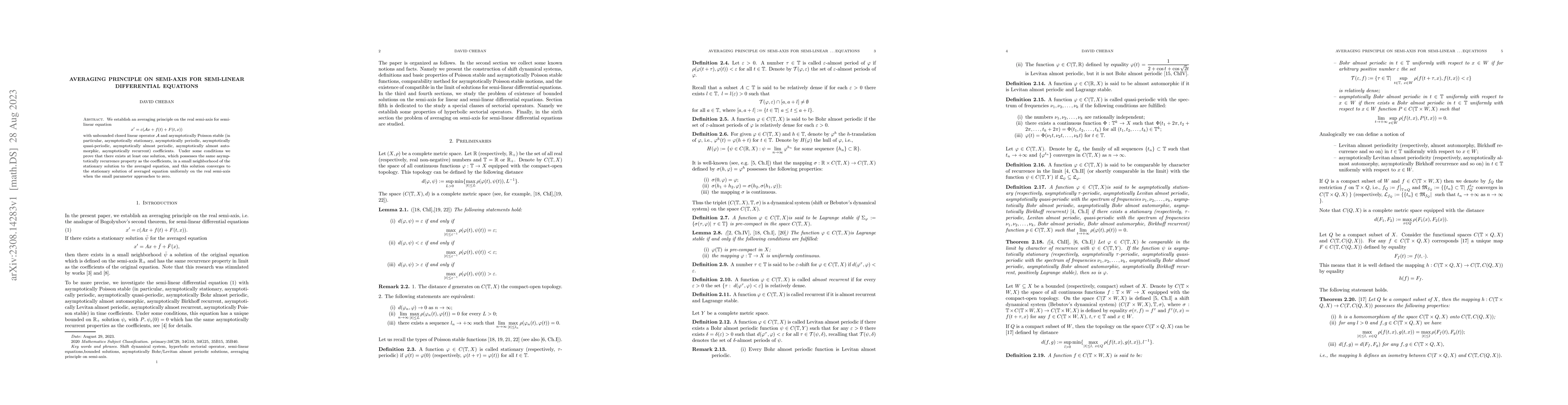 Thumbnail for Averaging Principle on Semi-axis for Semi-linear Differential Equations
