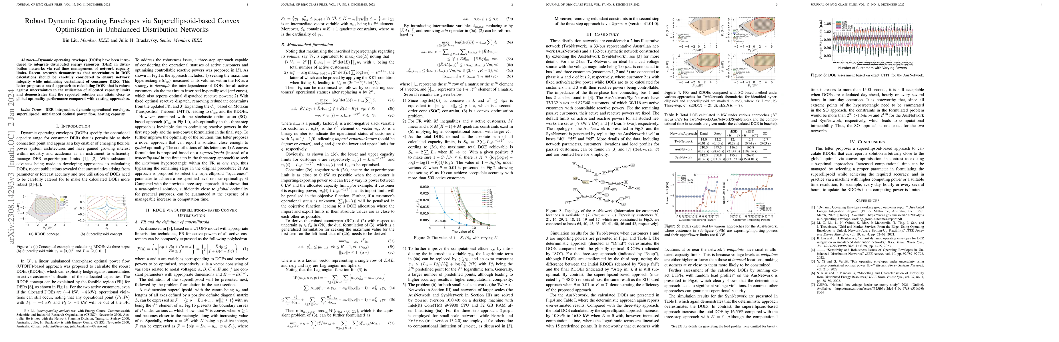 Thumbnail for Robust Dynamic Operating Envelopes via Superellipsoid-based Convex
  Optimisation in Unbalanced Distribution Networks