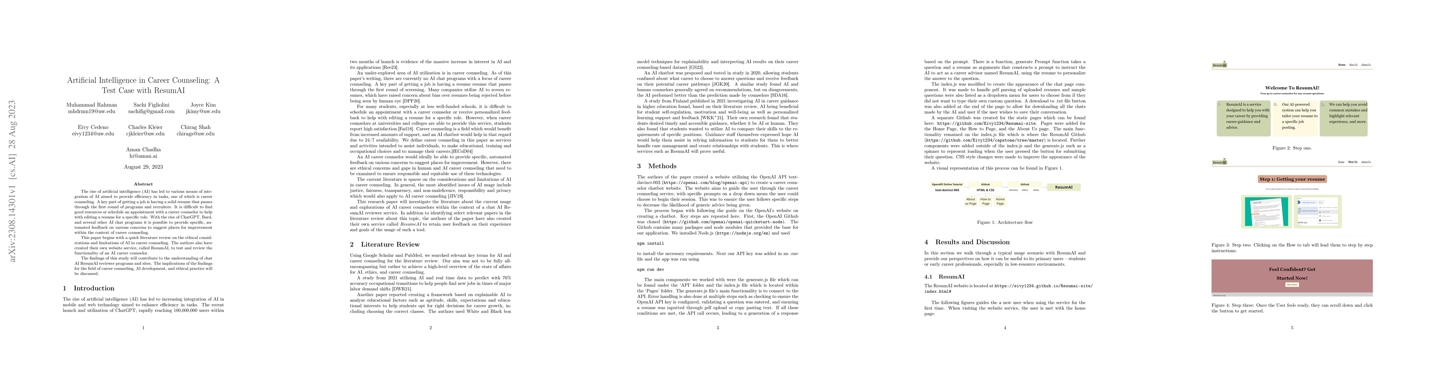 Thumbnail for Artificial Intelligence in Career Counseling: A Test Case with ResumAI