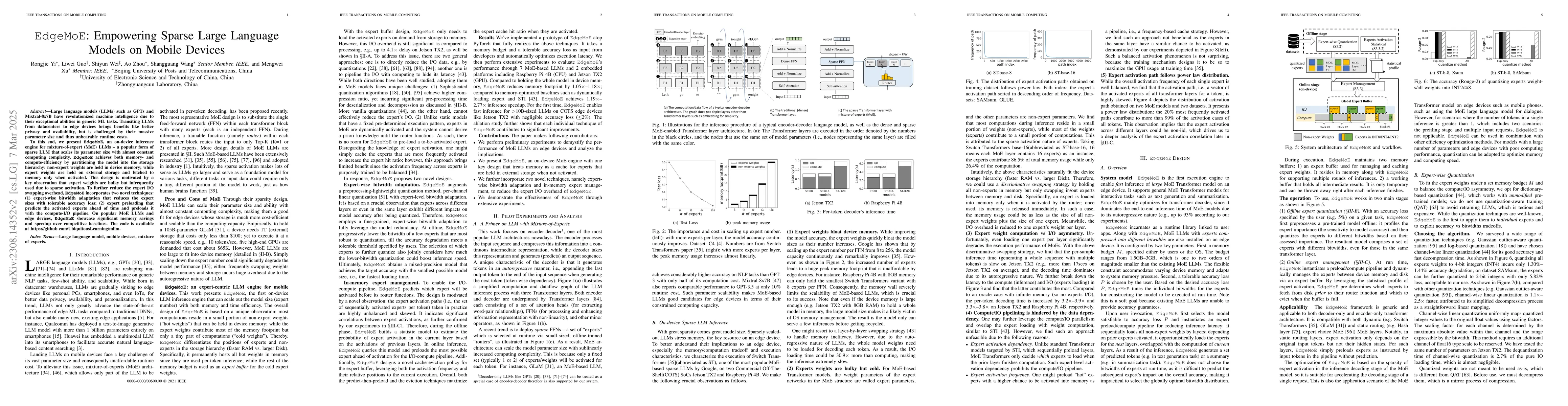 Thumbnail for EdgeMoE: Fast On-Device Inference of MoE-based Large Language Models