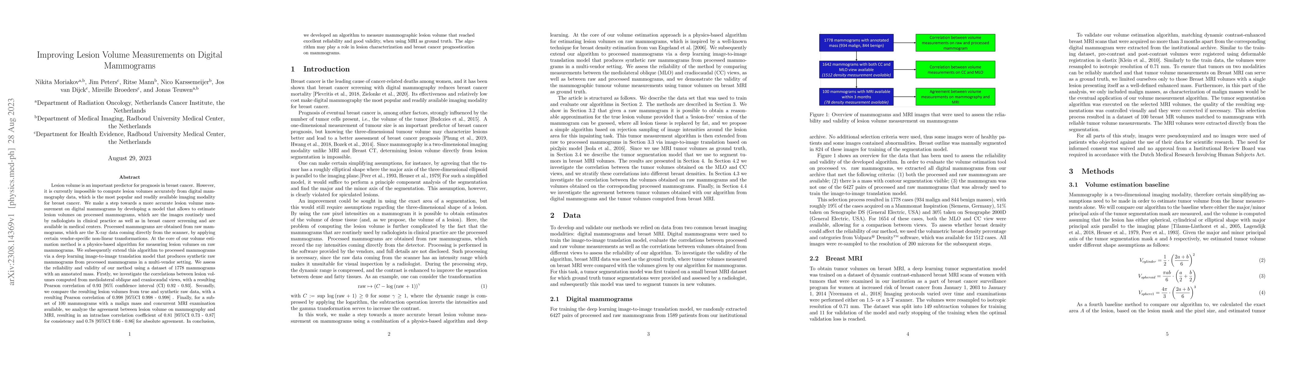 Thumbnail for Improving Lesion Volume Measurements on Digital Mammograms