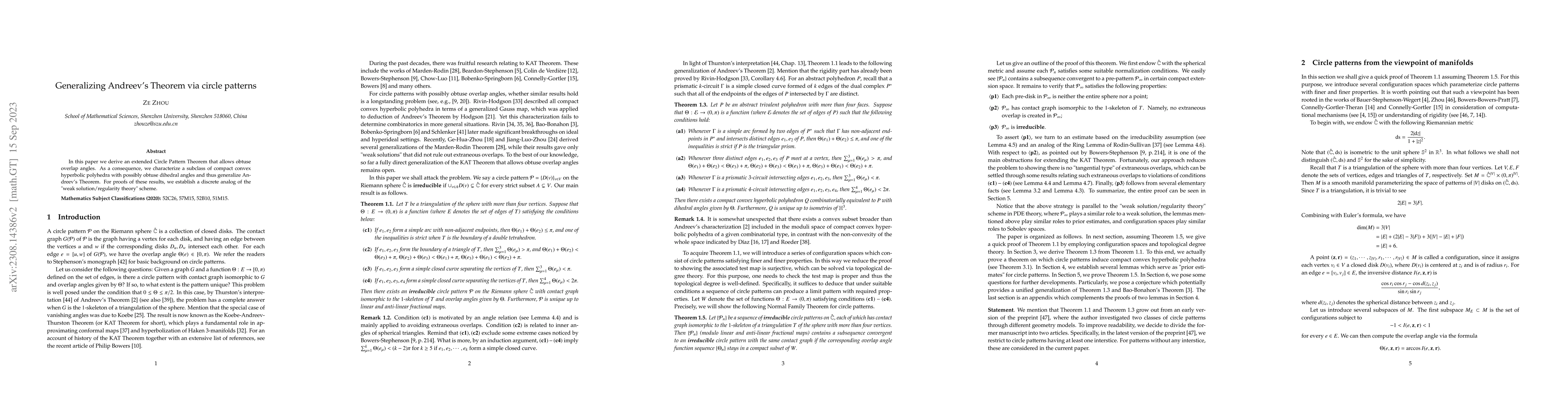 Thumbnail for Generalizing Andreev's Theorem via circle patterns
