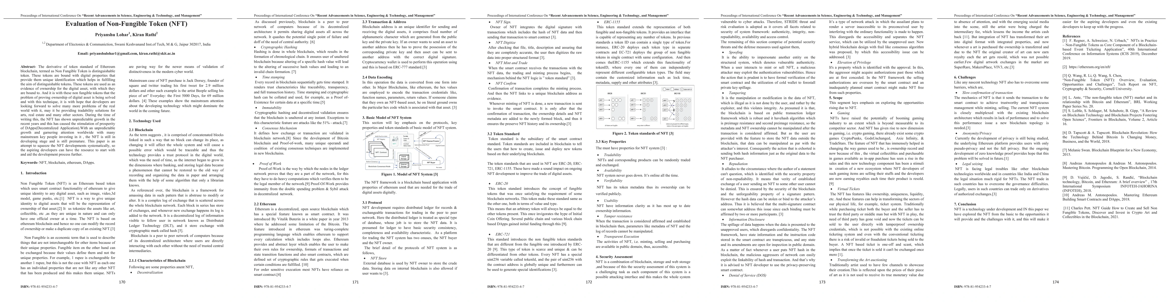 Thumbnail for Evaluation of Non-Fungible Token (NFT)