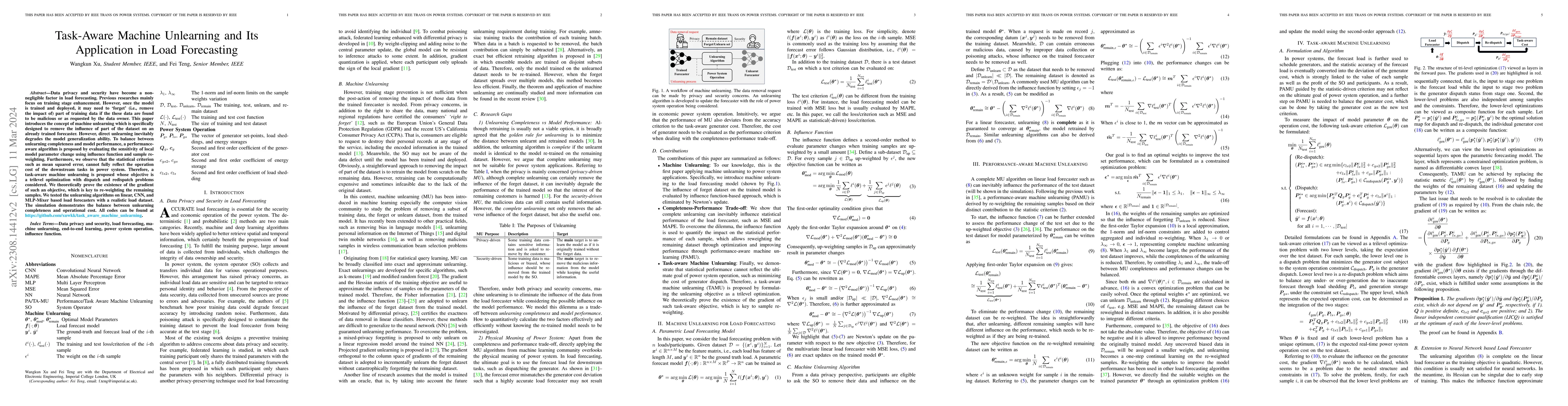 Thumbnail for Task-Aware Machine Unlearning and Its Application in Load Forecasting