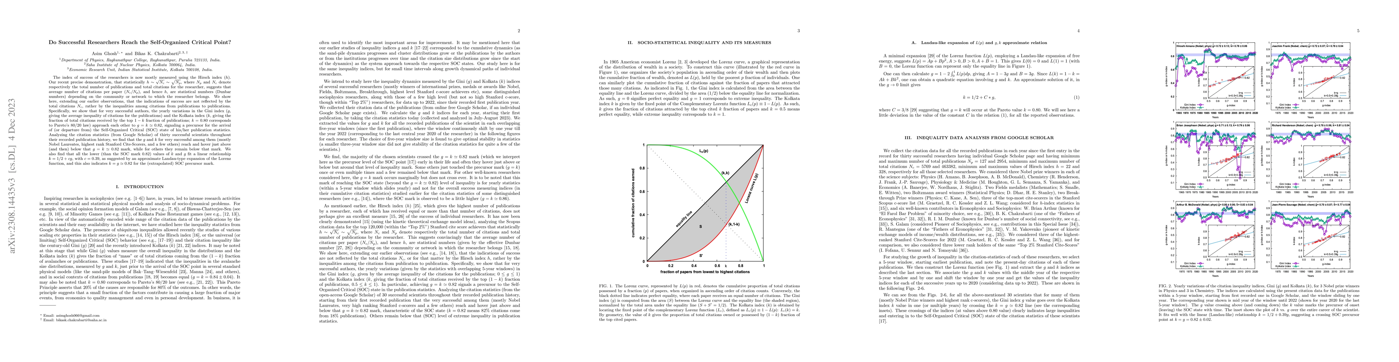 Thumbnail for Do Successful Researchers Reach the Self-Organized Critical Point?