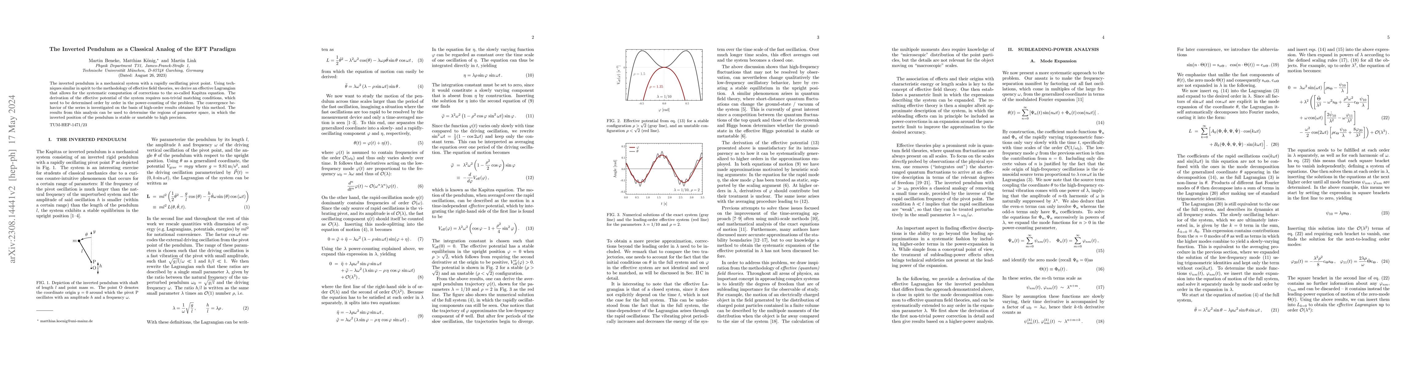 Thumbnail for The Inverted Pendulum as a Classical Analog of the EFT Paradigm