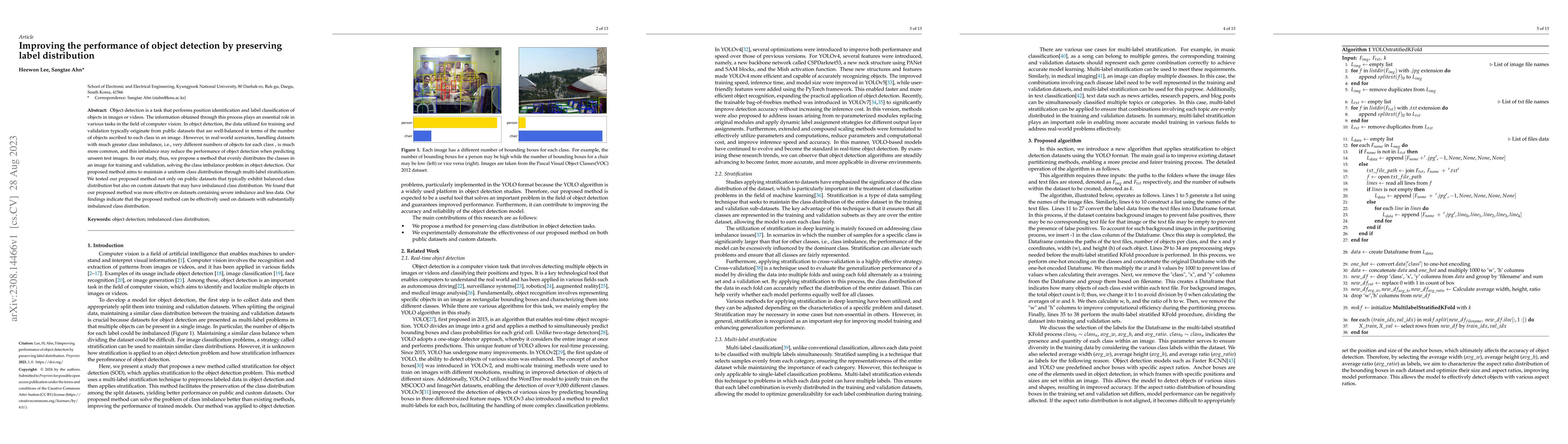 Thumbnail for Improving the performance of object detection by preserving label
  distribution