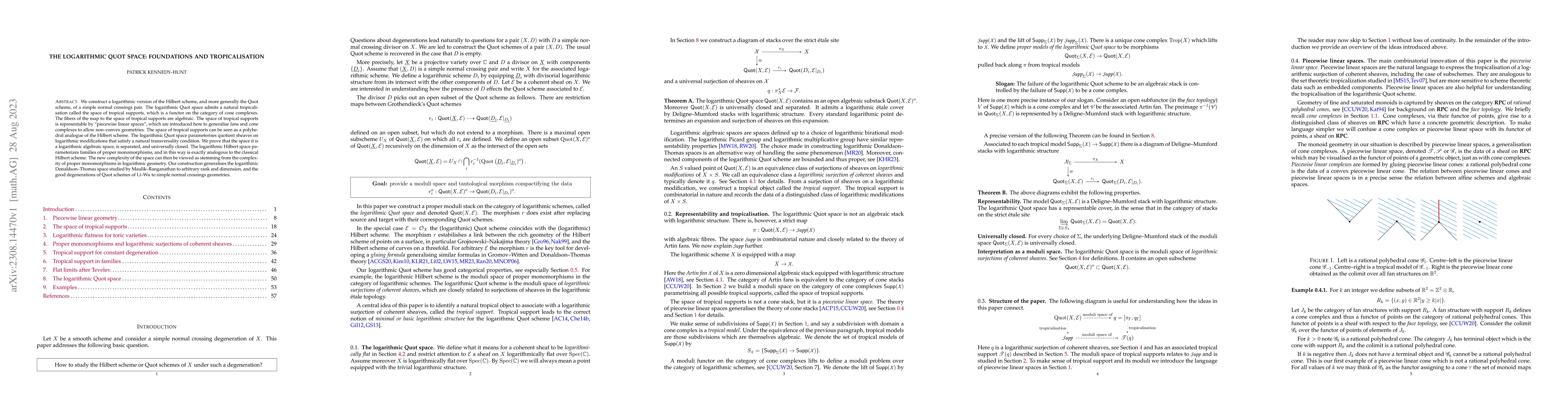 Thumbnail for The Logarithmic Quot space: foundations and tropicalisation