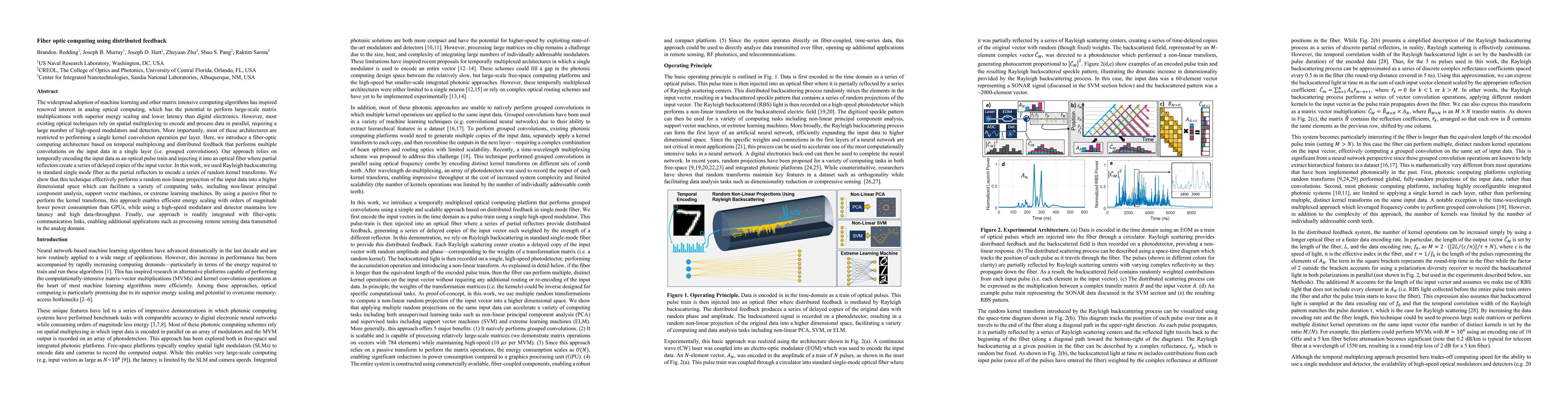 Thumbnail for Fiber optic computing using distributed feedback