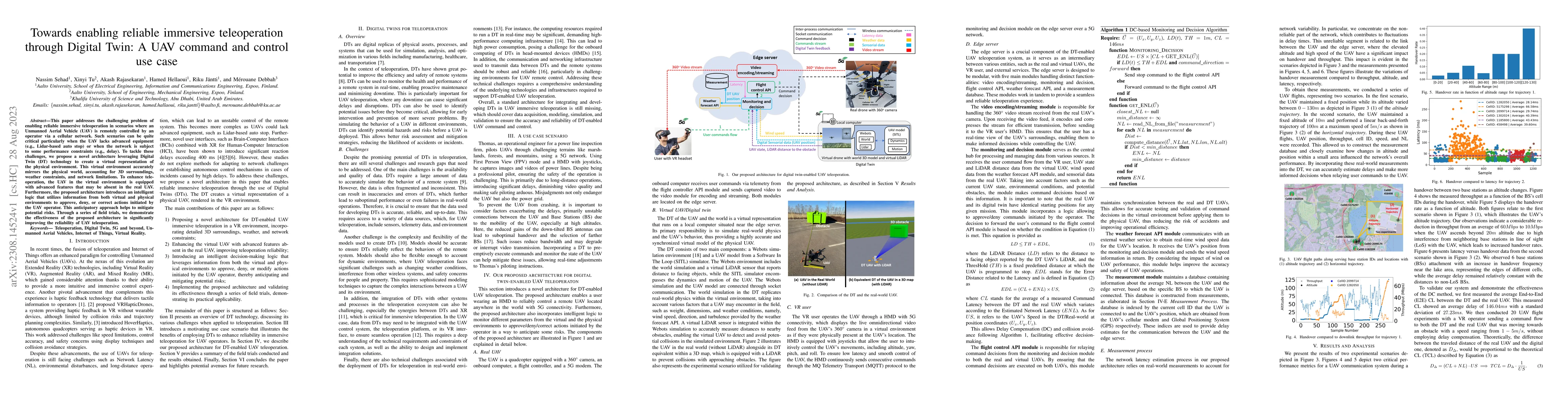 Thumbnail for Towards enabling reliable immersive teleoperation through Digital Twin:
  A UAV command and control use case