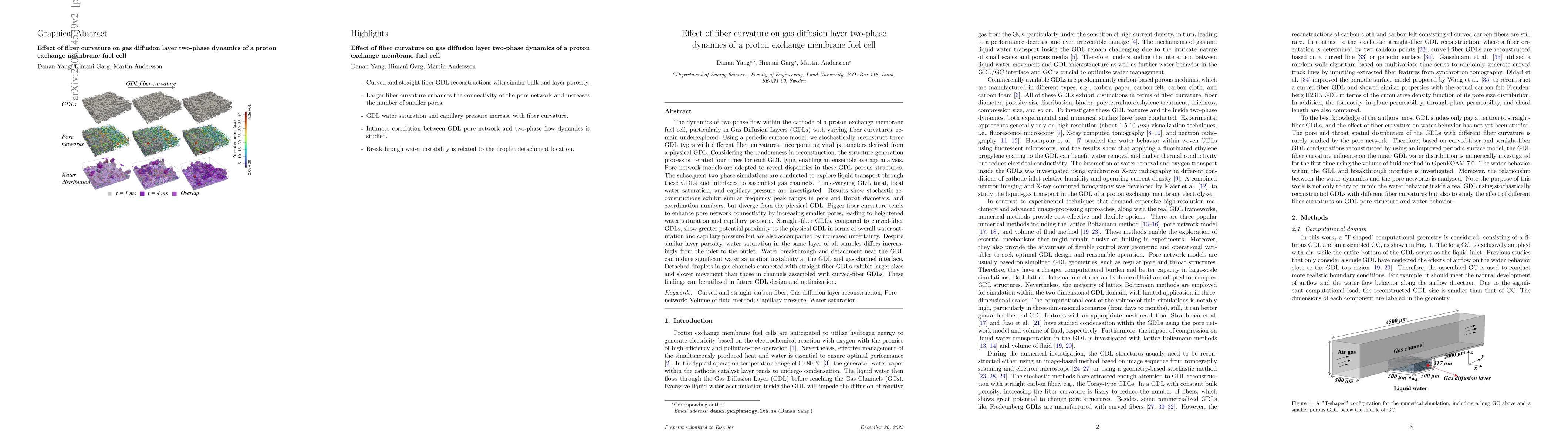 Thumbnail for Effect of fiber curvature on gas diffusion layer two-phase dynamics of a
  proton exchange membrane fuel cell
