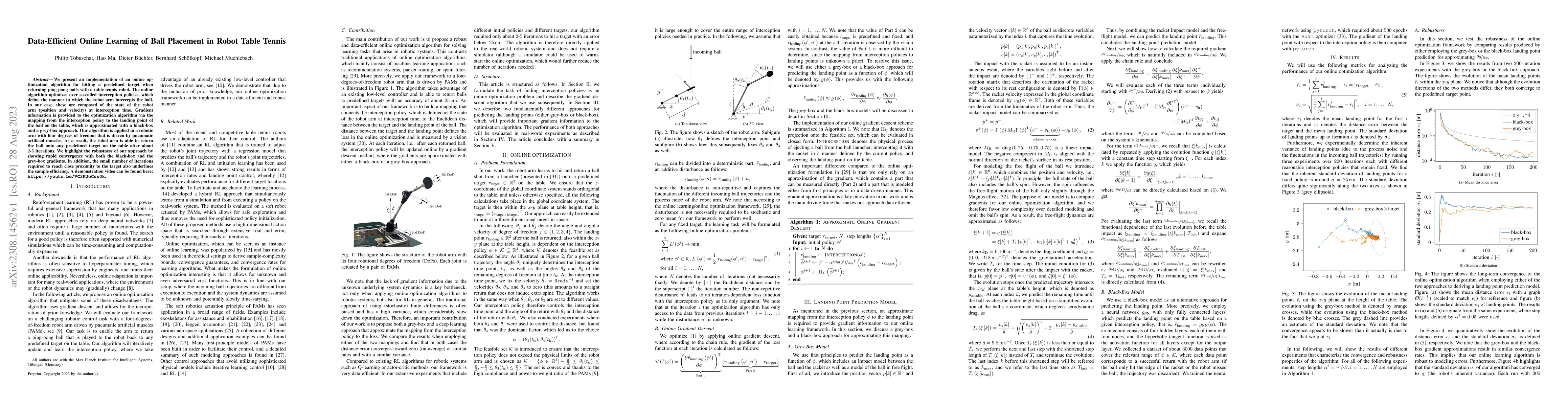 Thumbnail for Data-Efficient Online Learning of Ball Placement in Robot Table Tennis