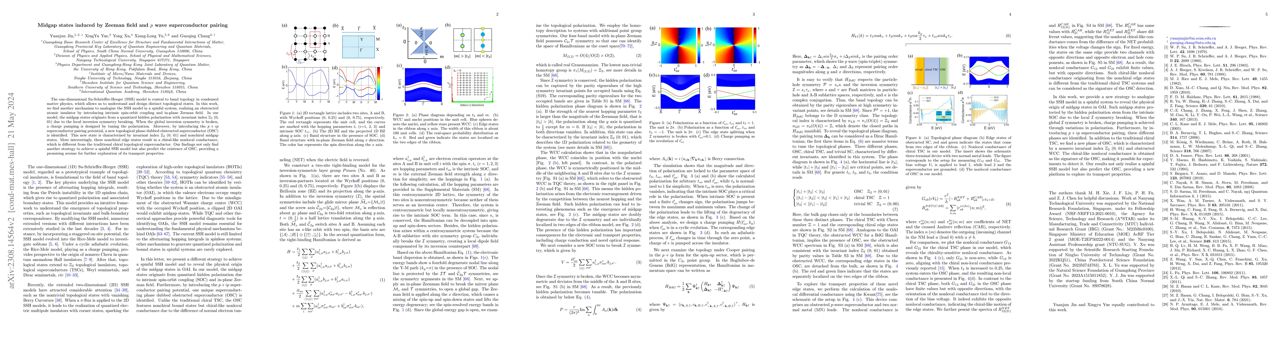 Thumbnail for Midgap states induced by Zeeman field and $p$ wave superconductor
  pairing
