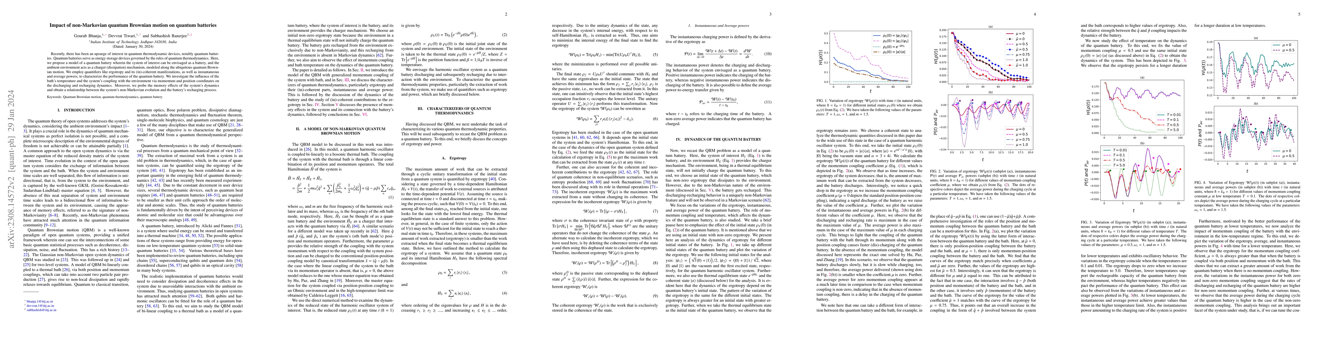 Thumbnail for Impact of non-Markovian quantum Brownian motion on quantum batteries