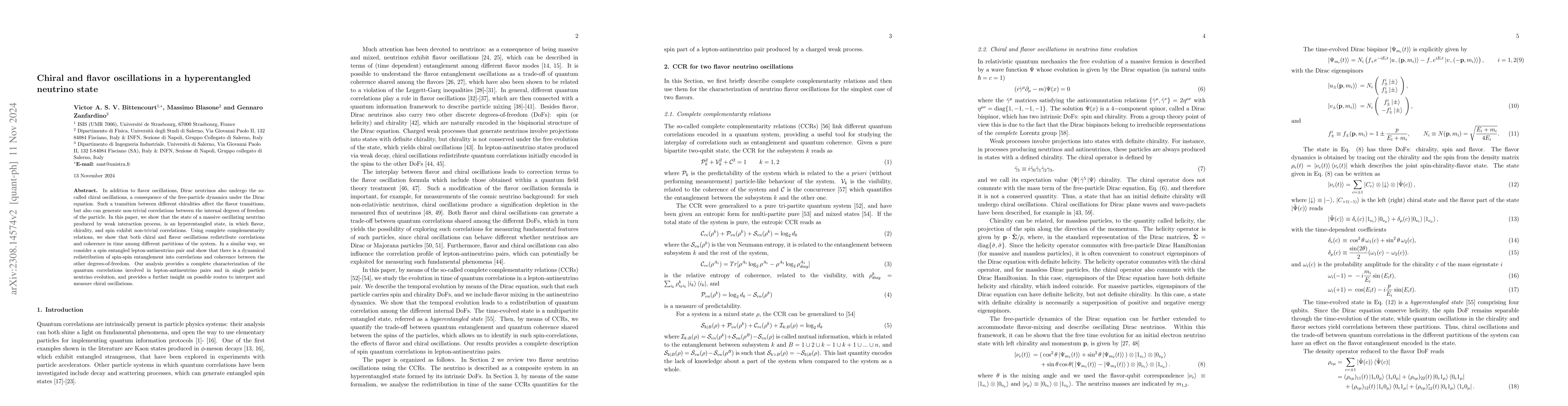 Thumbnail for Chiral and flavor oscillations in a hyperentangled neutrino state