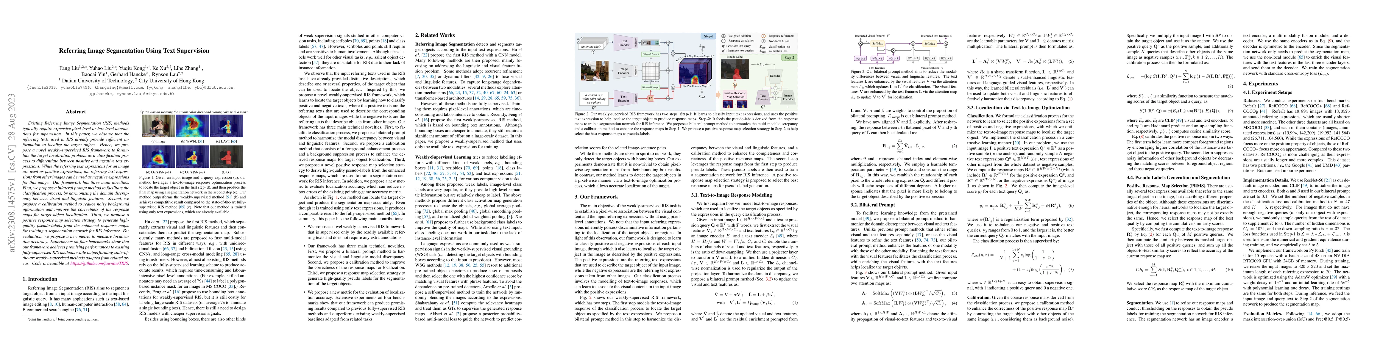Thumbnail for Referring Image Segmentation Using Text Supervision