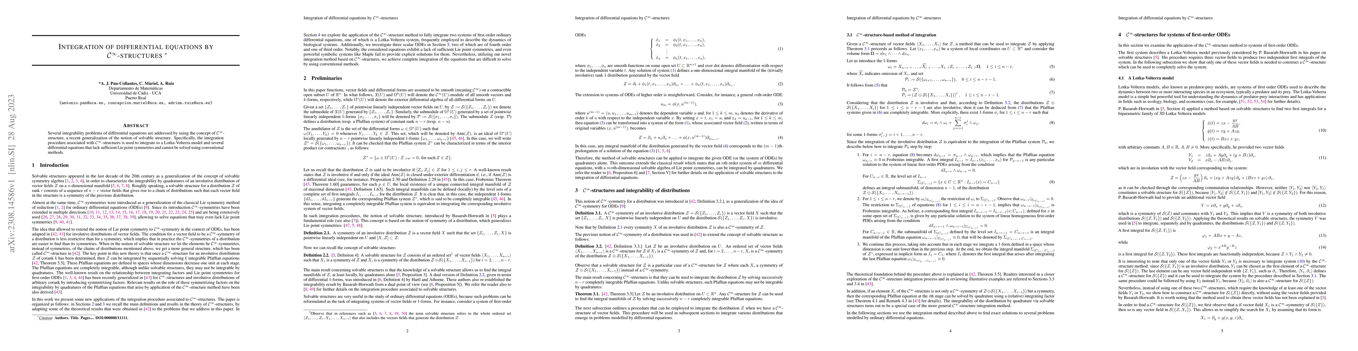 Thumbnail for Integration of differential equations by
  $\mathcal{C}^{\infty}$-structures