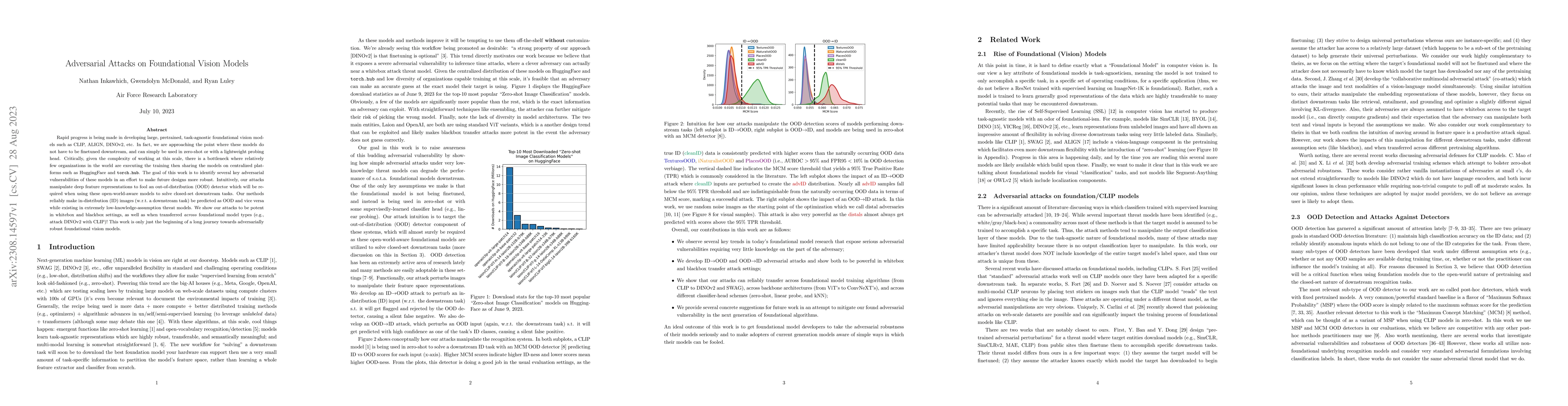 Thumbnail for Adversarial Attacks on Foundational Vision Models