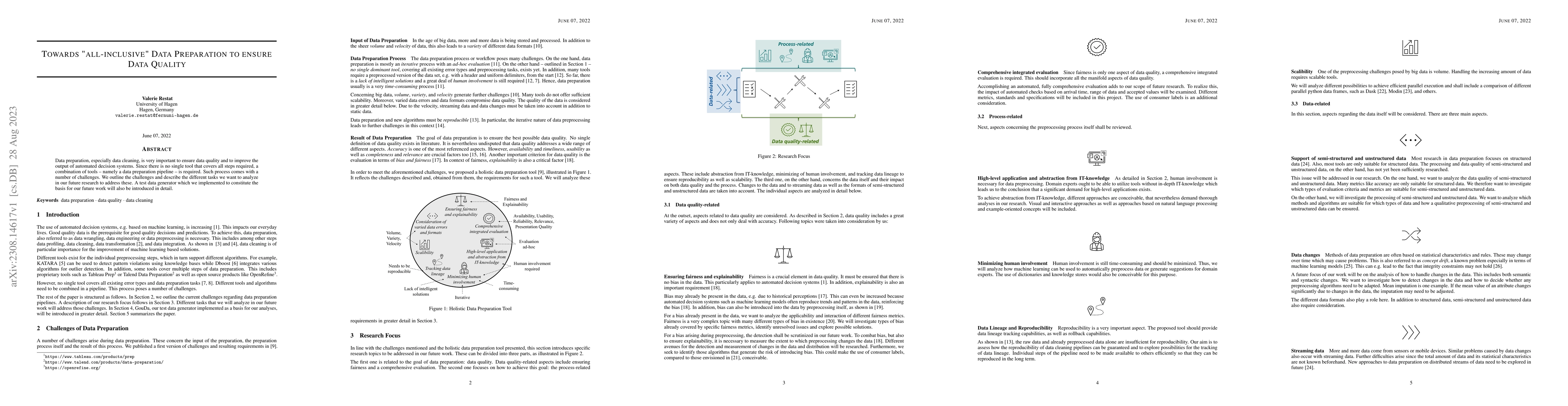 Thumbnail for Towards "all-inclusive" Data Preparation to ensure Data Quality