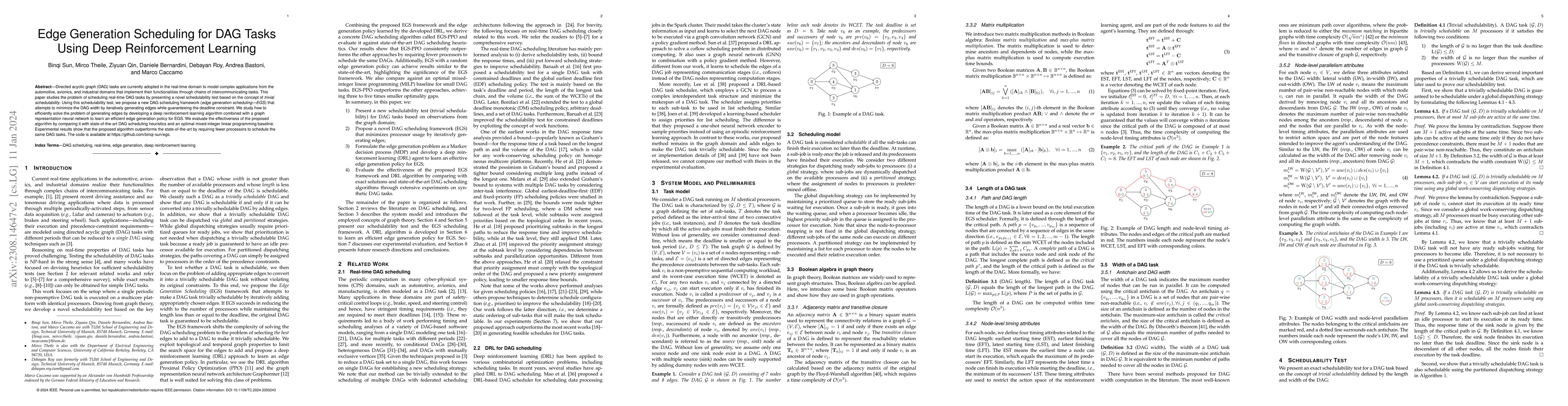 Thumbnail for Edge Generation Scheduling for DAG Tasks Using Deep Reinforcement
  Learning
