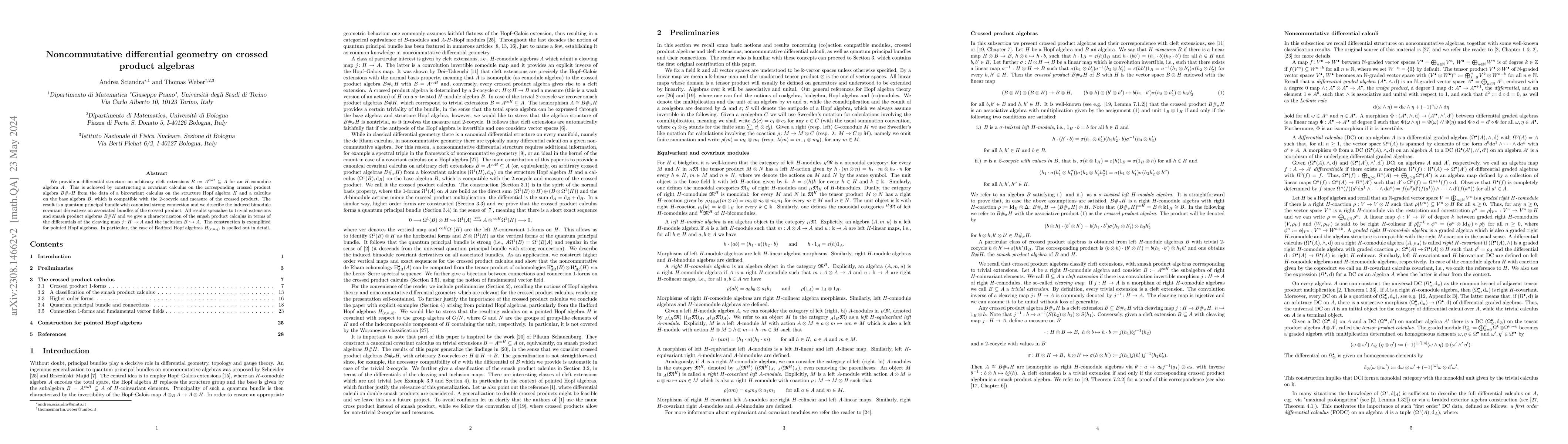 Thumbnail for Noncommutative differential geometry on crossed product algebras