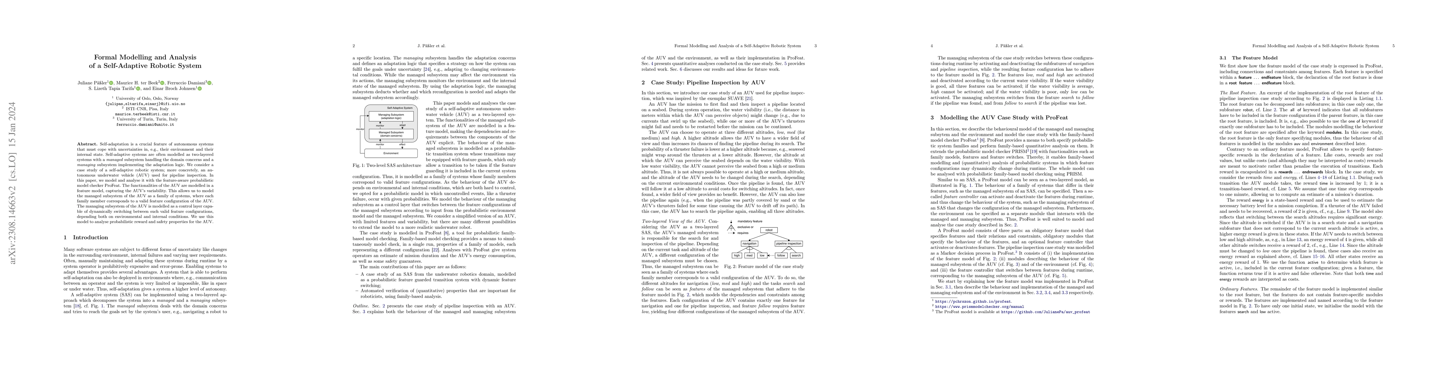 Thumbnail for Formal Modelling and Analysis of a Self-Adaptive Robotic System