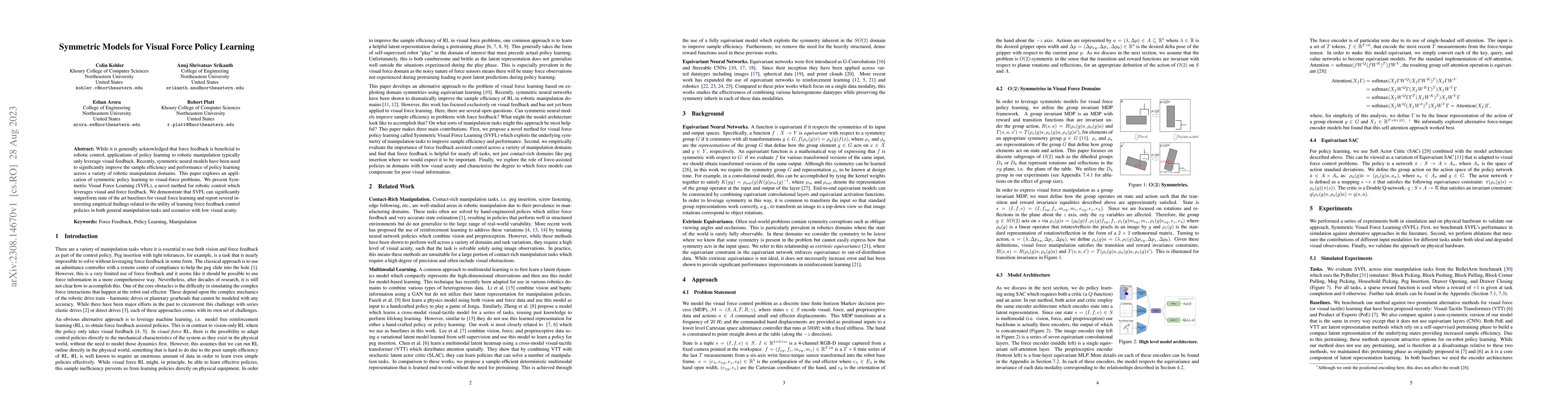 Thumbnail for Symmetric Models for Visual Force Policy Learning