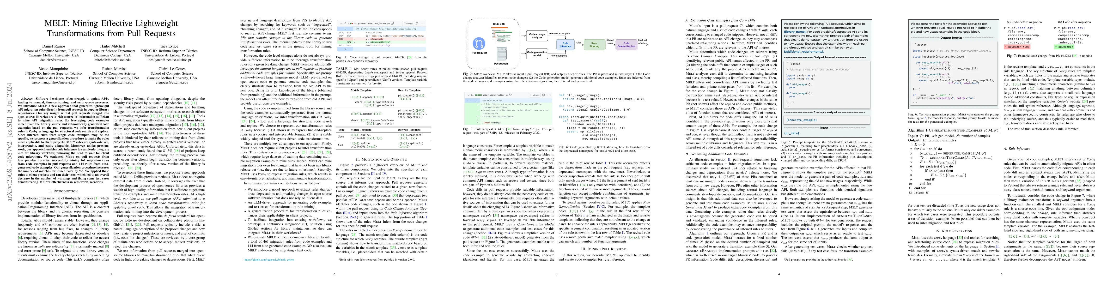 Thumbnail for MELT: Mining Effective Lightweight Transformations from Pull Requests