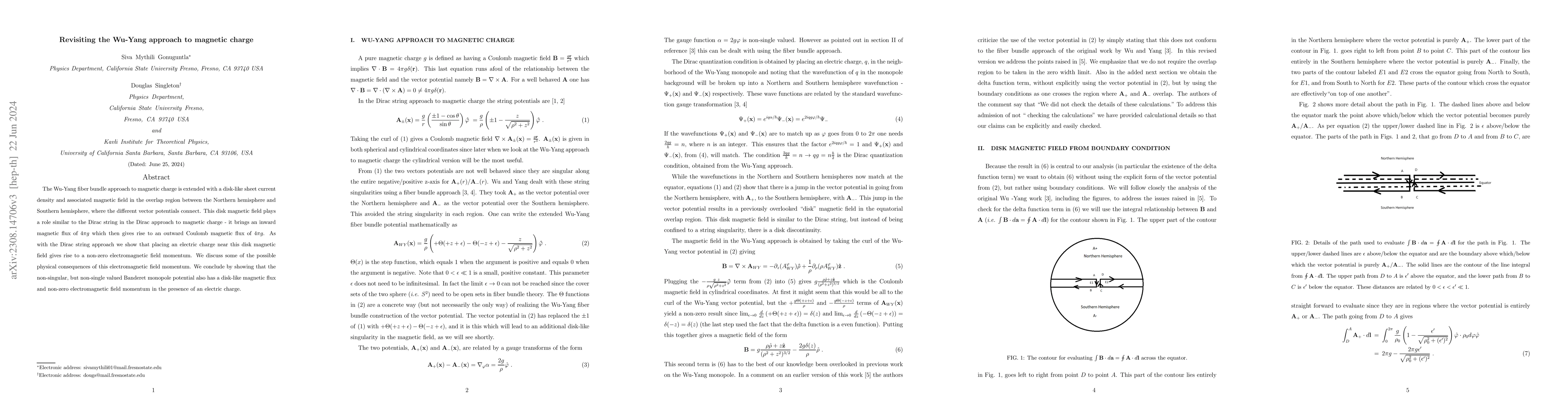 Thumbnail for Revisiting the Wu-Yang approach to magnetic charge