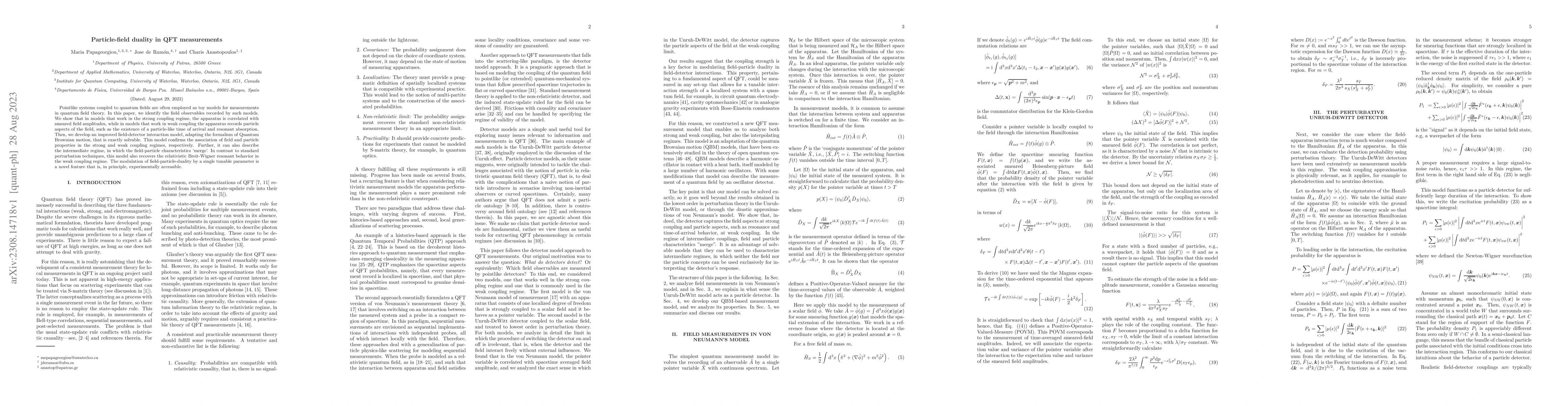 Thumbnail for Particle-field duality in QFT measurements