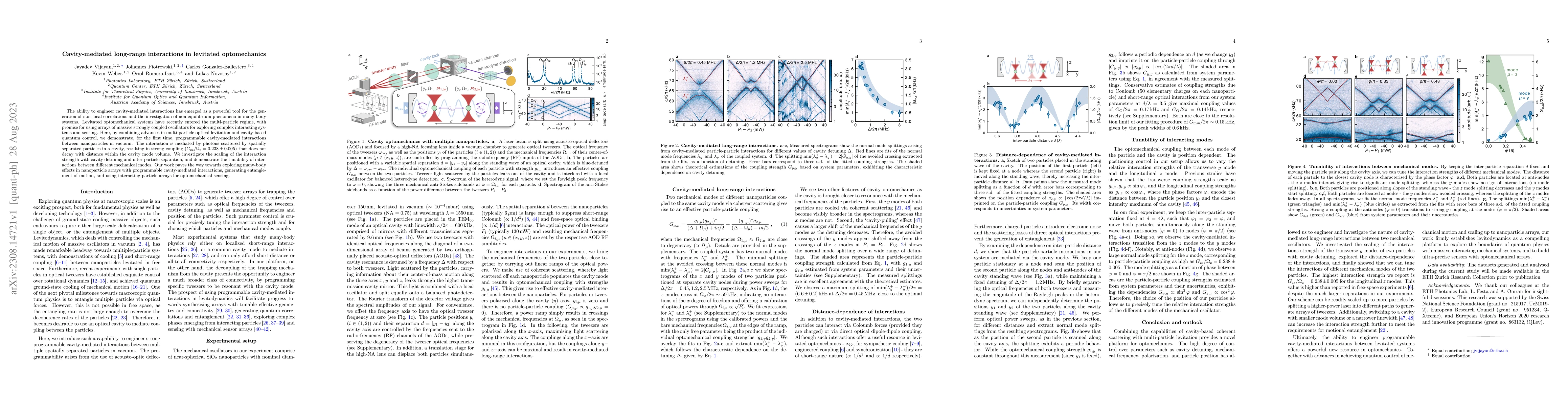 Thumbnail for Cavity-mediated long-range interactions in levitated optomechanics