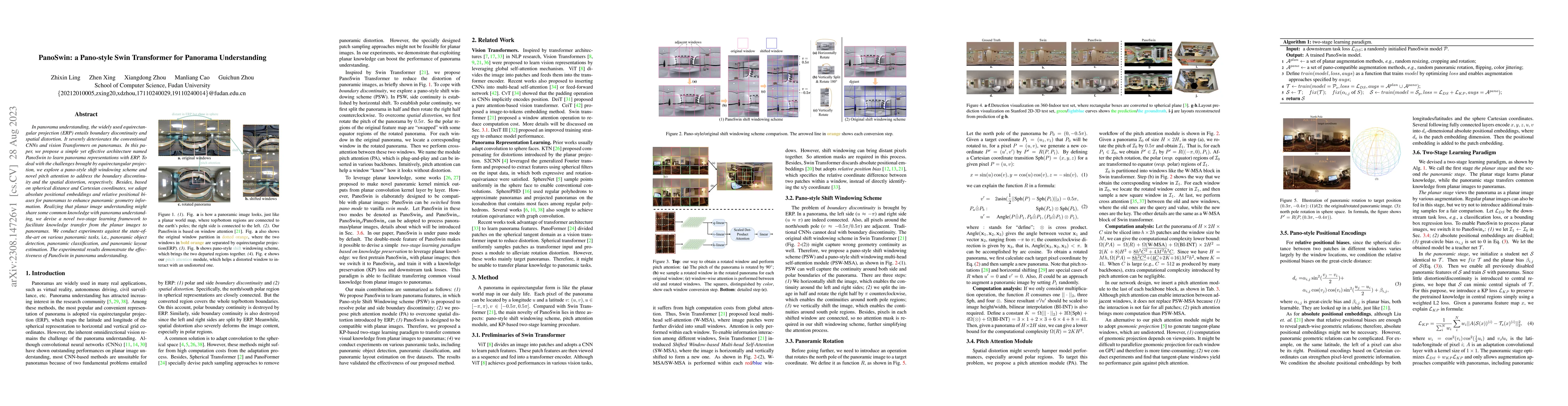 Thumbnail for PanoSwin: a Pano-style Swin Transformer for Panorama Understanding