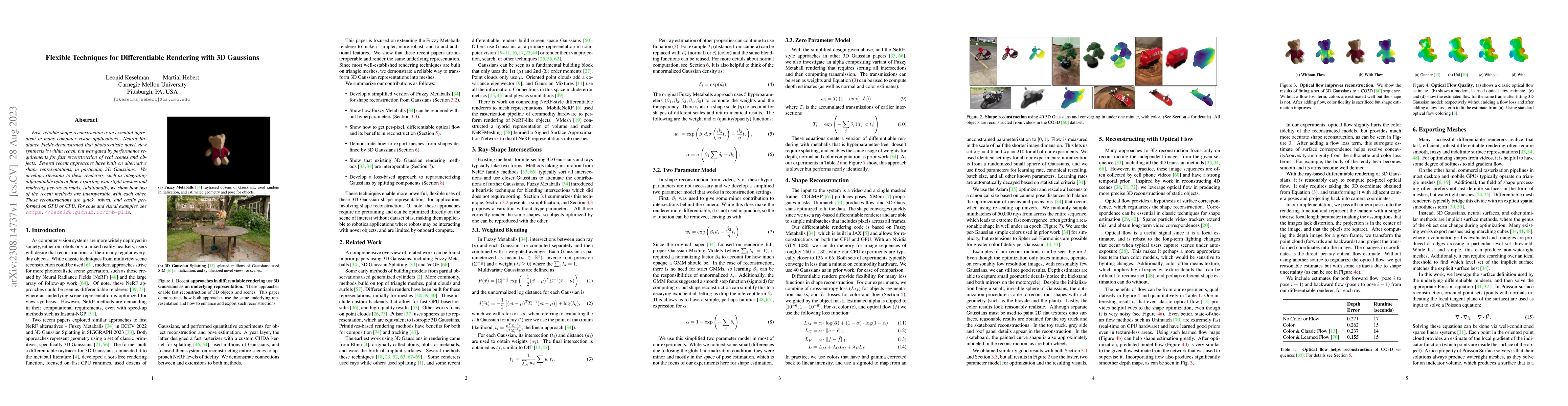 Thumbnail for Flexible Techniques for Differentiable Rendering with 3D Gaussians