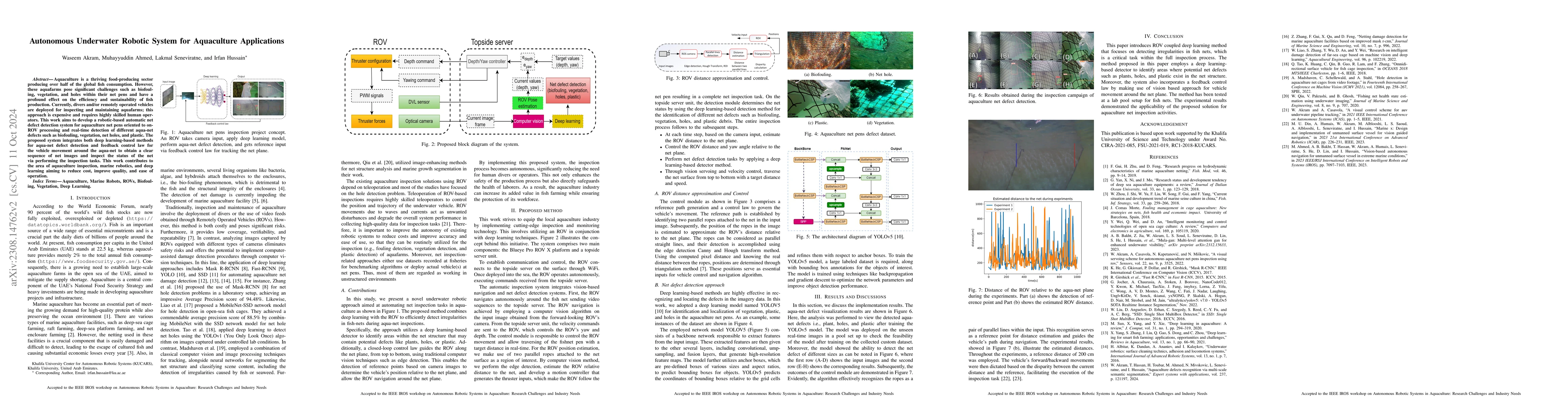 Thumbnail for Autonomous Underwater Robotic System for Aquaculture Applications