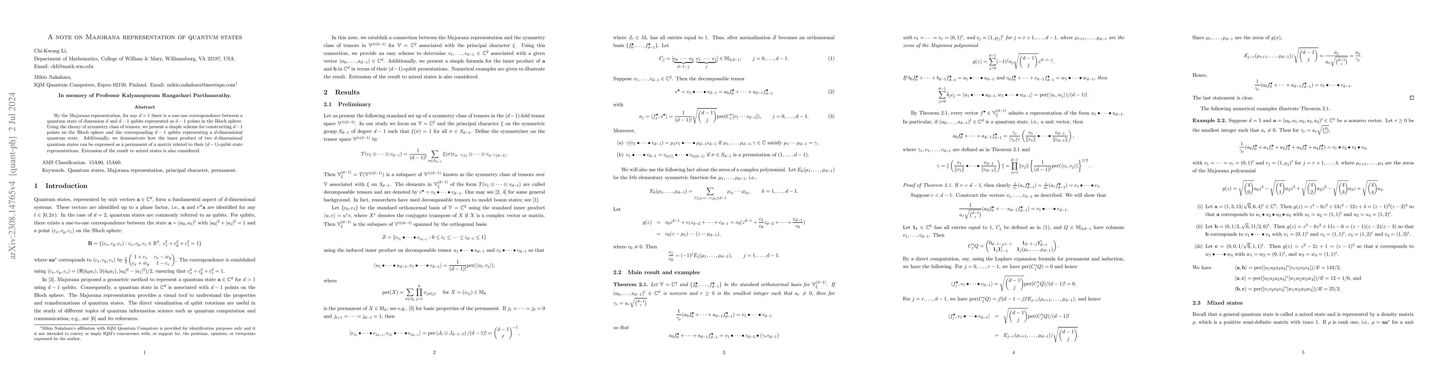 Thumbnail for A note on Majorana representation of quantum states