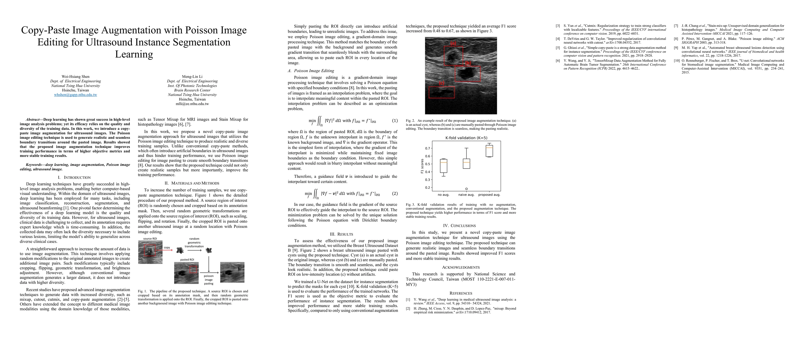 Thumbnail for Copy-Paste Image Augmentation with Poisson Image Editing for Ultrasound
  Instance Segmentation Learning
