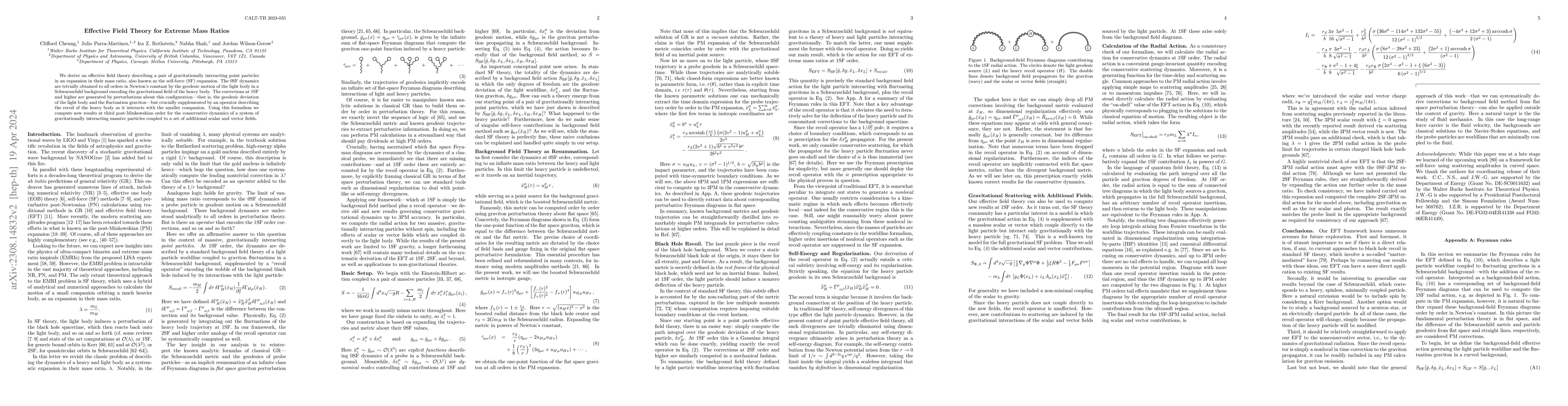 Thumbnail for Effective Field Theory for Extreme Mass Ratios