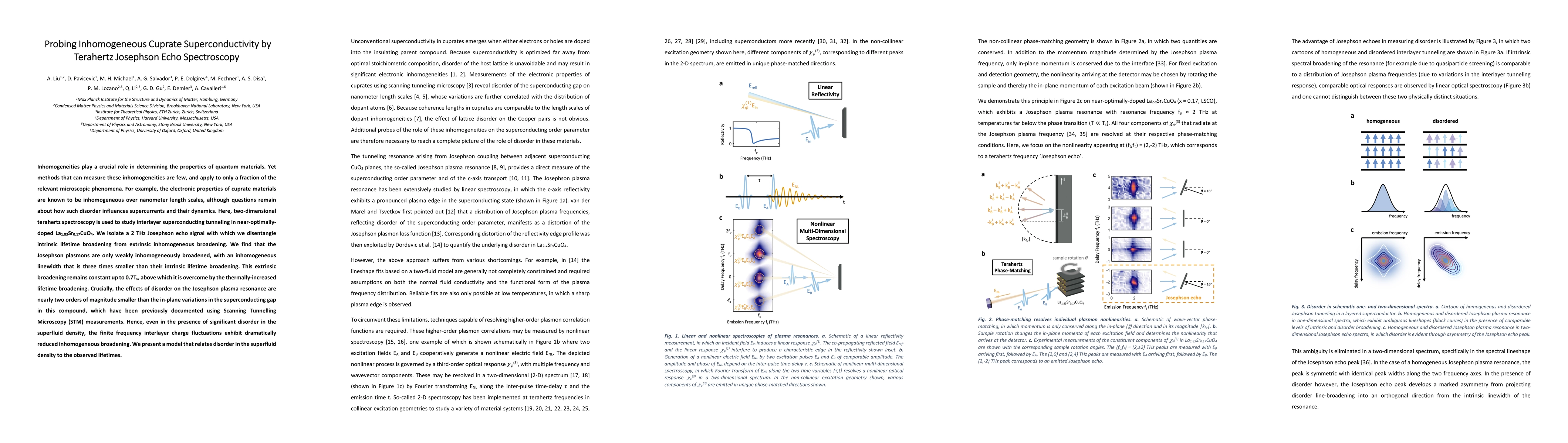 Thumbnail for Probing Inhomogeneous Cuprate Superconductivity by Terahertz Josephson
  Echo Spectroscopy