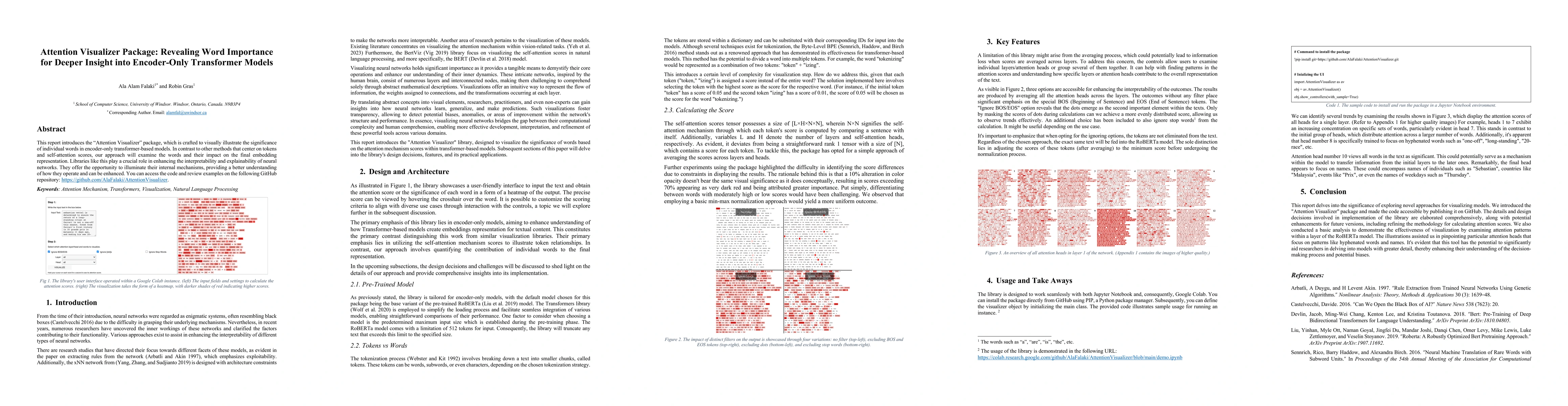 Thumbnail for Attention Visualizer Package: Revealing Word Importance for Deeper
  Insight into Encoder-Only Transformer Models