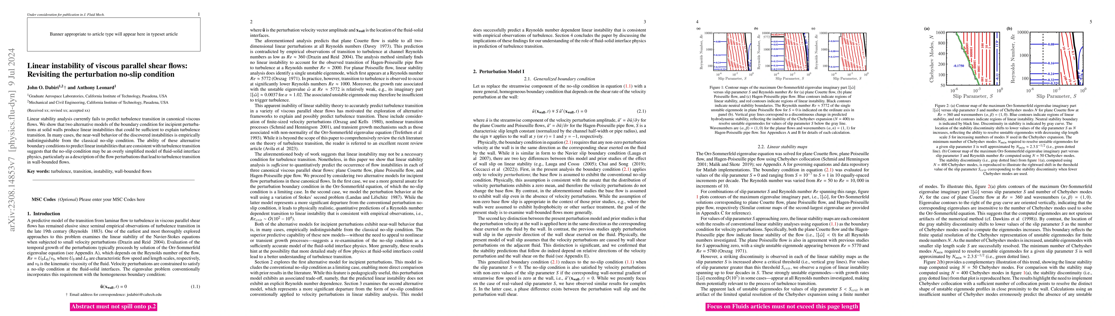Thumbnail for Linear instability of viscous parallel shear flows: revisiting the
  perturbation no-slip condition