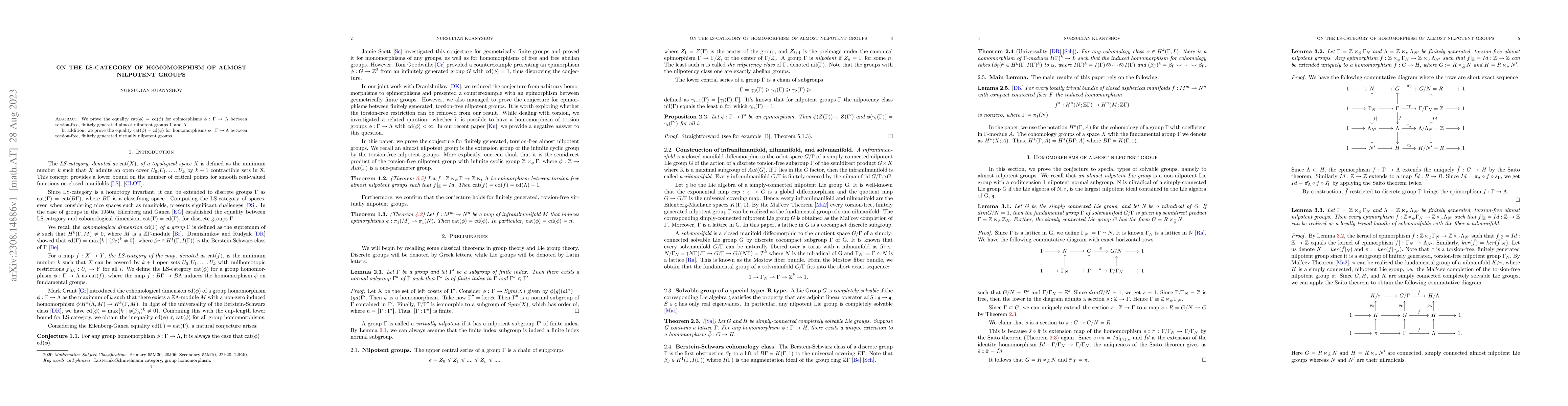Thumbnail for On the LS-category of homomorphism of almost nilpotent groups