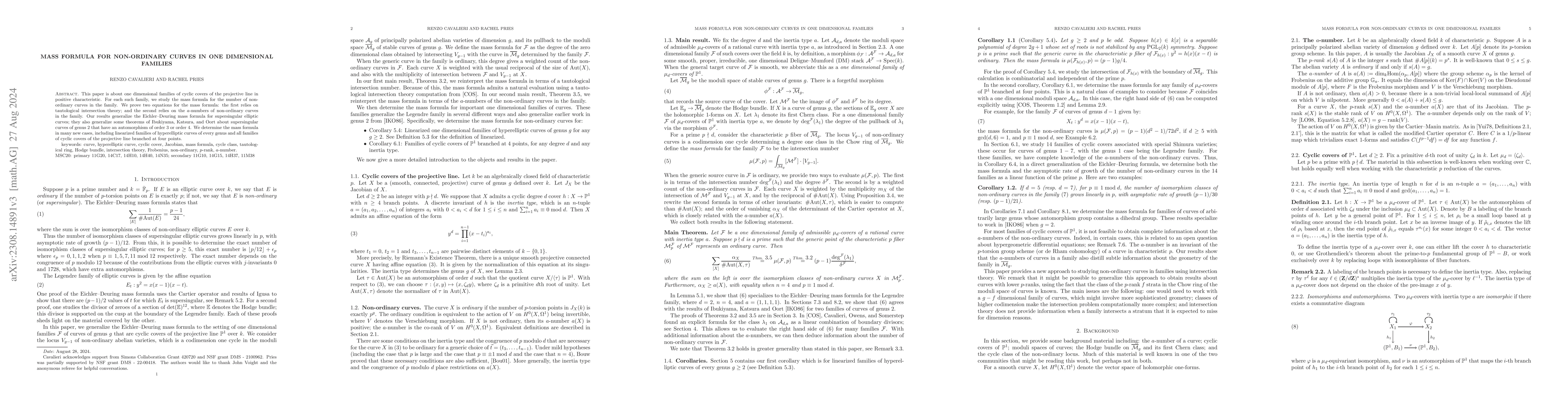 Thumbnail for Mass formula for non-ordinary curves in one dimensional families