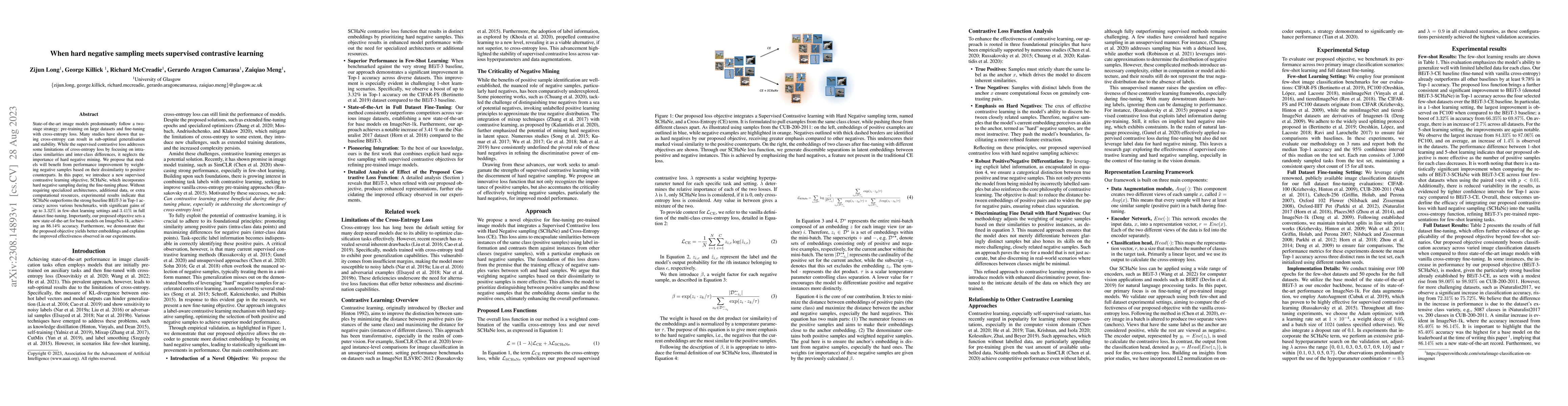 Thumbnail for When hard negative sampling meets supervised contrastive learning