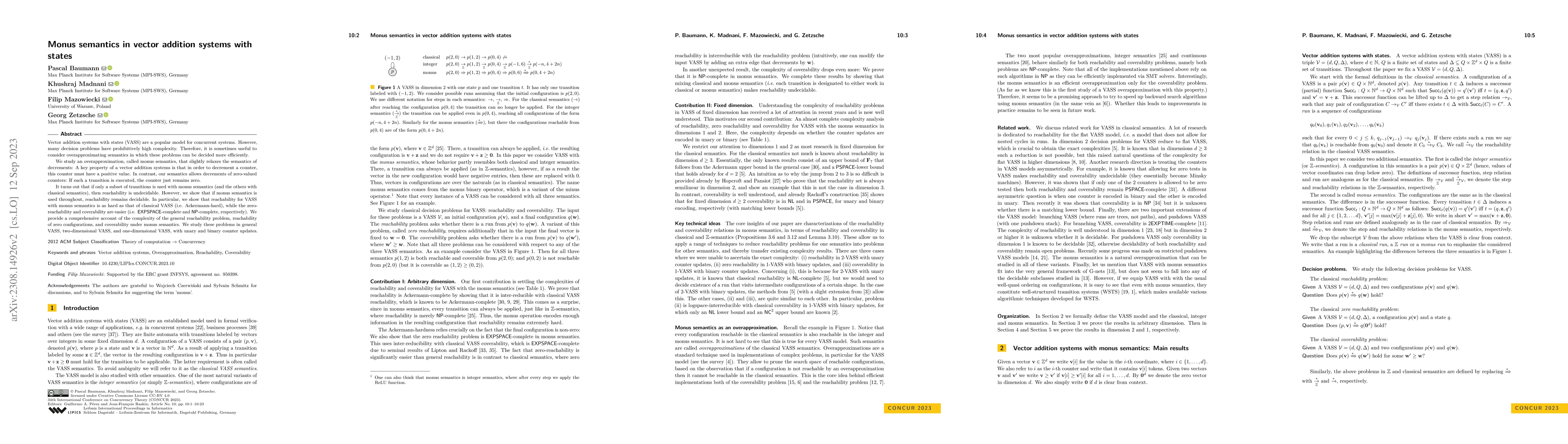 Thumbnail for Monus semantics in vector addition systems with states