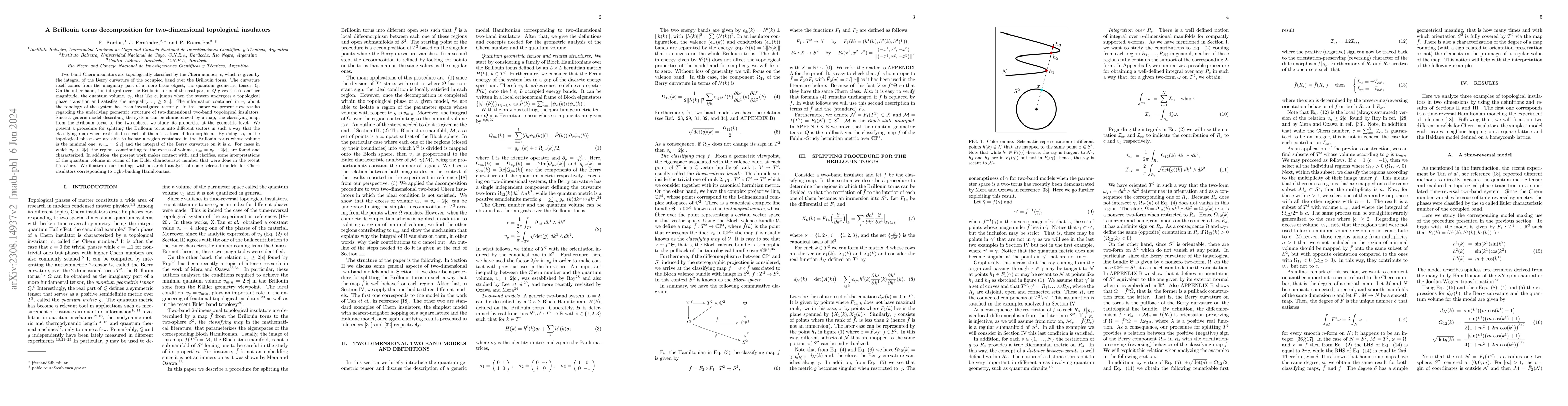 Thumbnail for A Brillouin torus decomposition for two-dimensional topological
  insulators