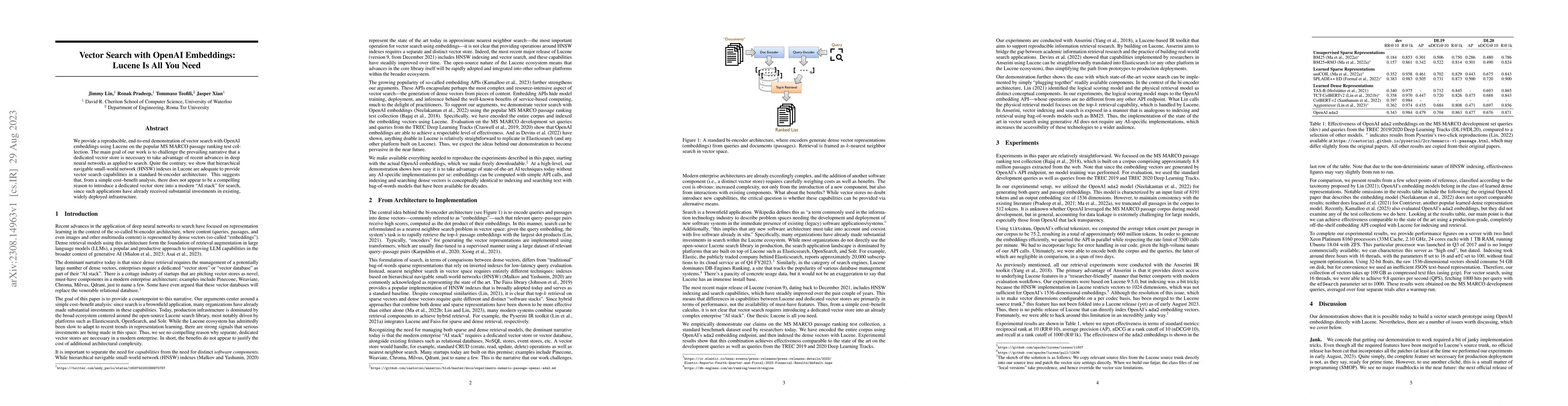 Thumbnail for Vector Search with OpenAI Embeddings: Lucene Is All You Need