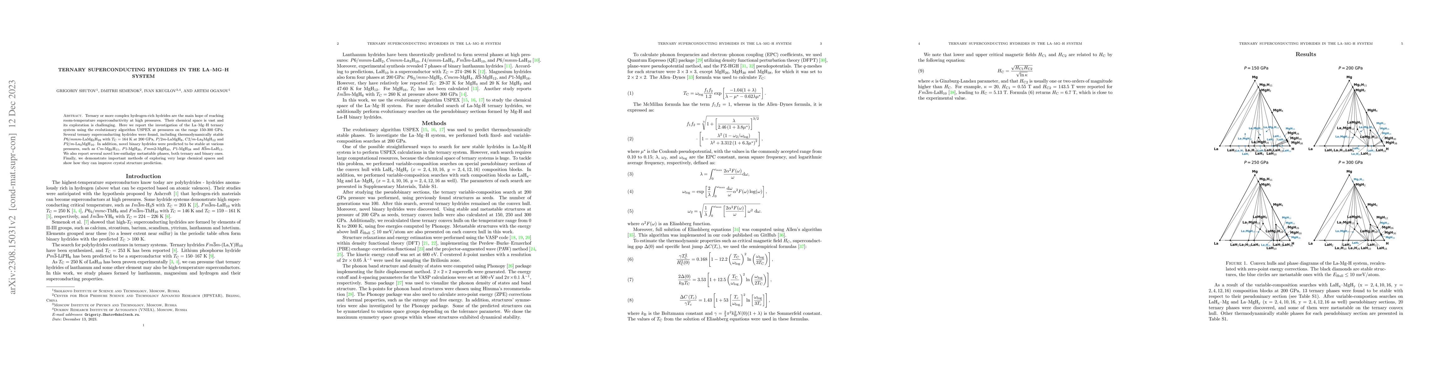 Thumbnail for Ternary superconducting hydrides in the La-Mg-H system