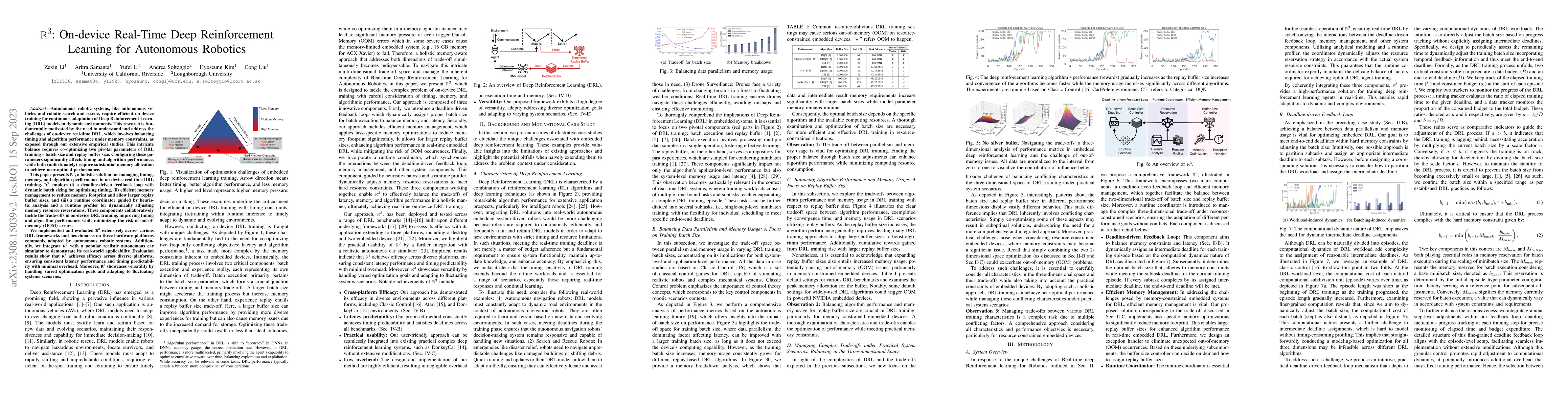 Thumbnail for R^3: On-device Real-Time Deep Reinforcement Learning for Autonomous
  Robotics