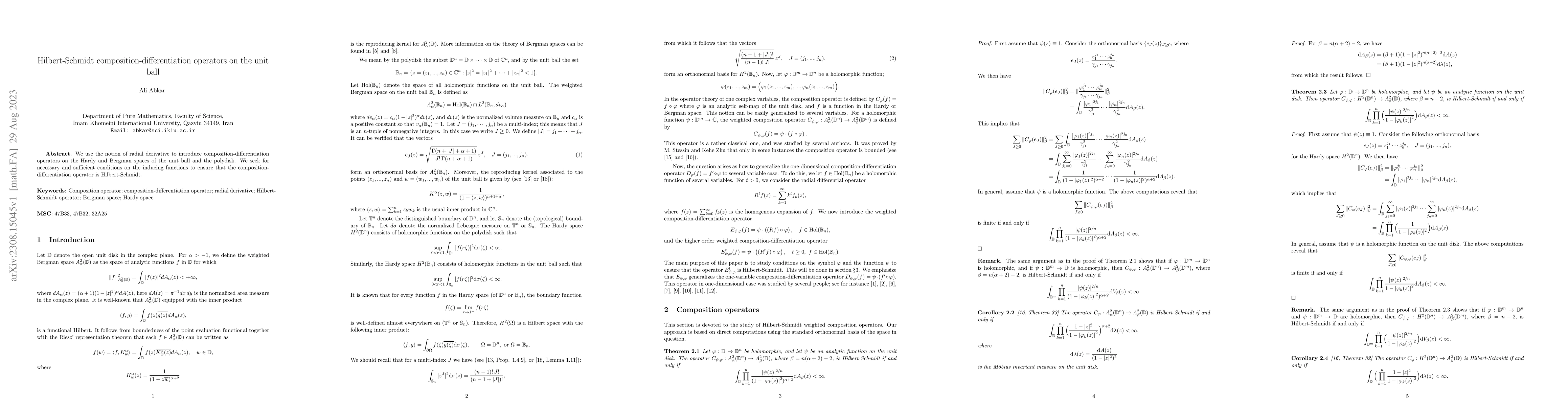 Thumbnail for Hilbert-Schmidt composition-differentiation operators on the unit ball