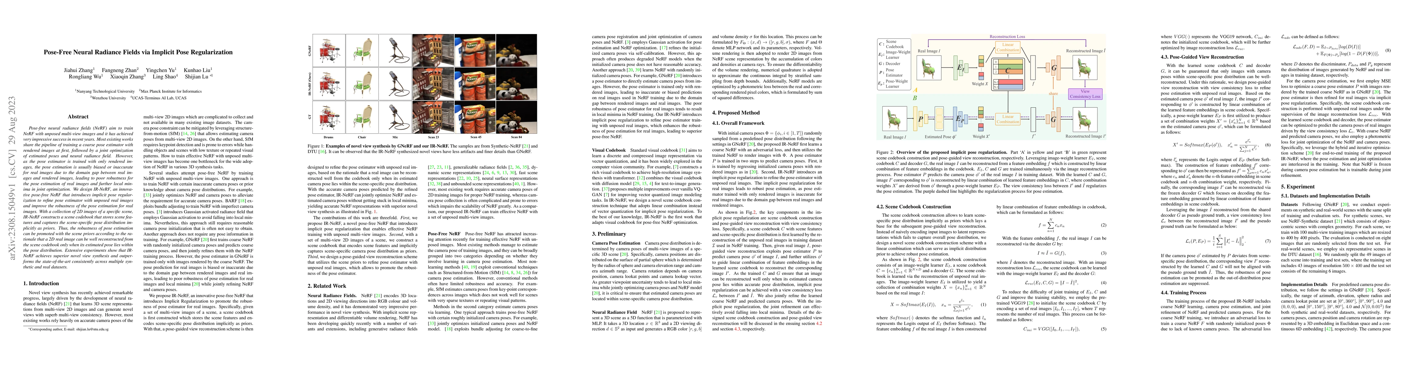 Thumbnail for Pose-Free Neural Radiance Fields via Implicit Pose Regularization